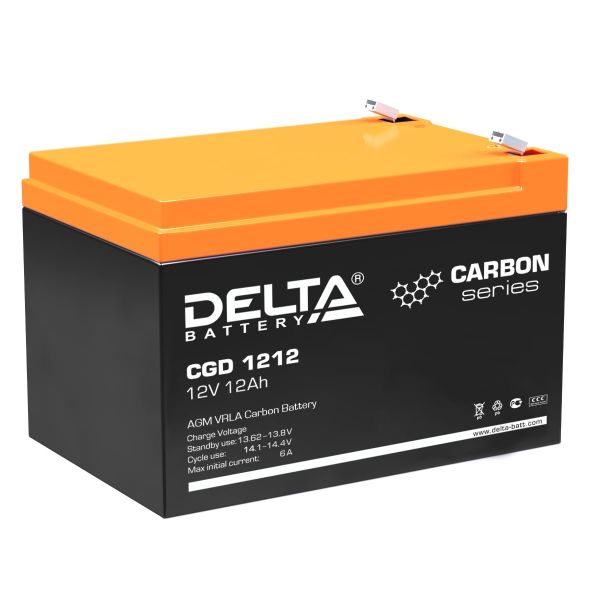 Аккумулятор для ИБП Delta Battery CGD 1212 CGD1212 12А/ч-12V универсальный EN12 F2 - 151x98x95